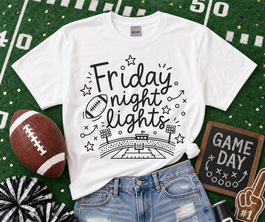 Friday Night Lights Doodle - DTF