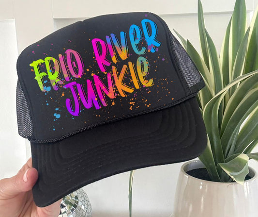 Frio River Junkie (Bright Colored Graffiti Style Words) - DTF