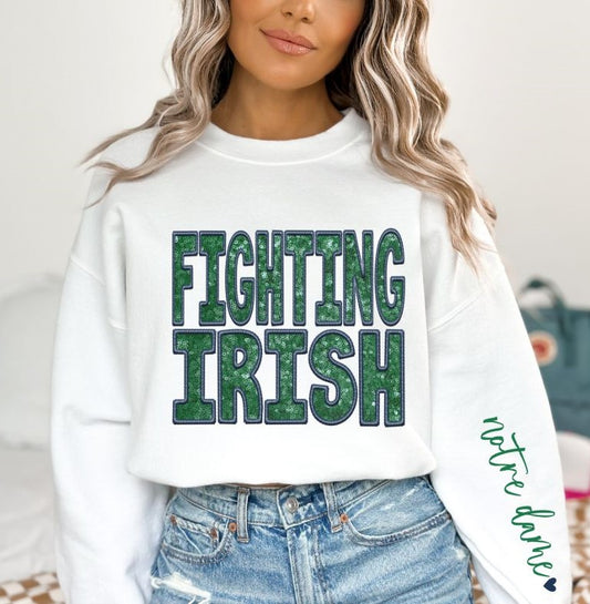 Fighting Irish (Sequins/Embroidery look) - DTF