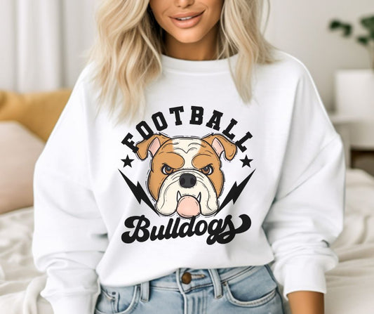 Football Bolt Mascot - Bulldogs - DTF