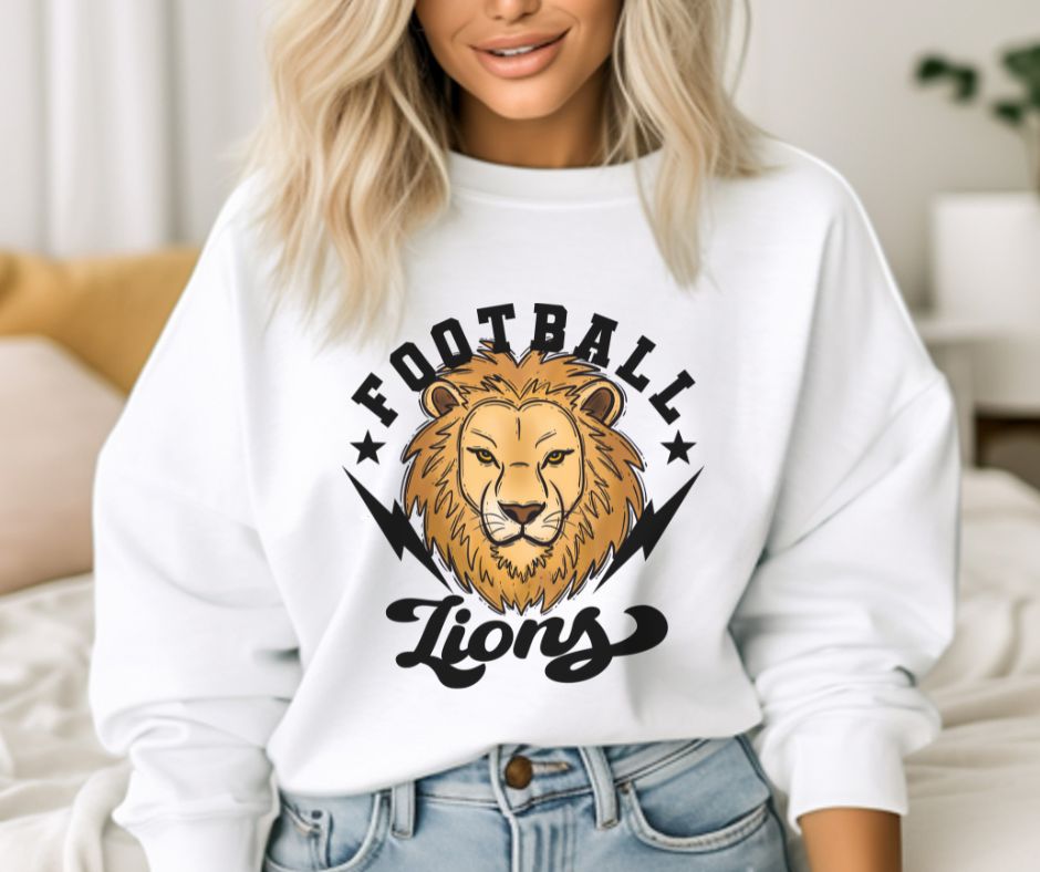 Football Bolt Mascot - Lions - DTF