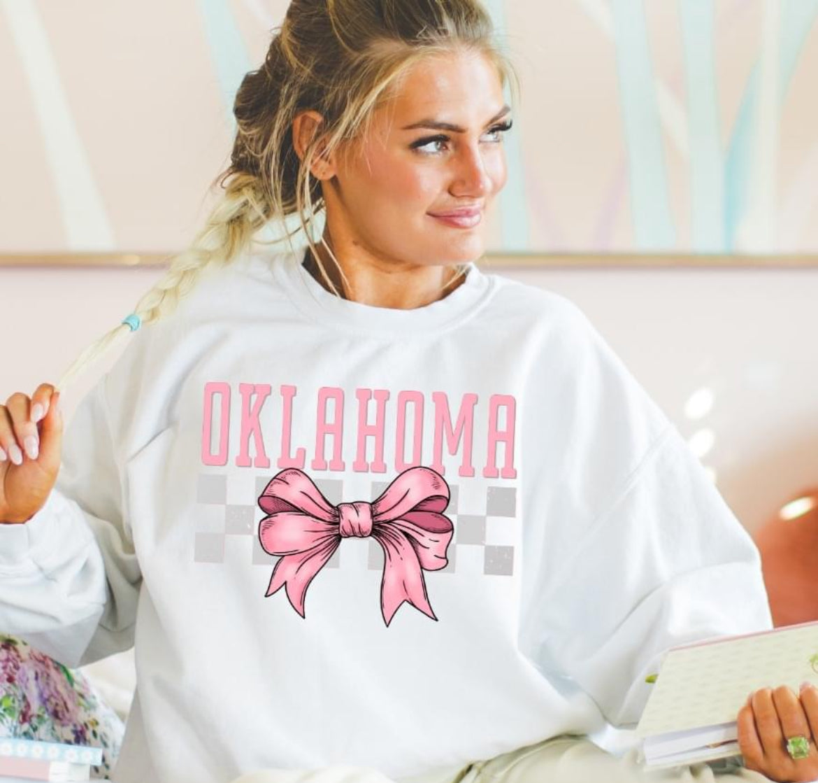 Oklahoma (Checkered Bow - coquette)  - DTF