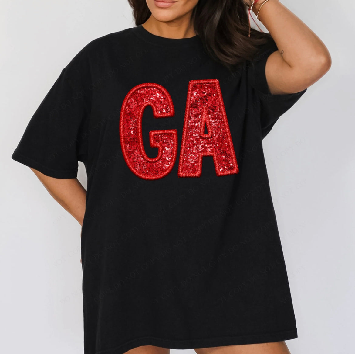 GA - Georgia (Sequins/Embroidery look) - DTF