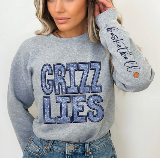 Grizzlies (basketball - Sequins/Embroidery look) - DTF