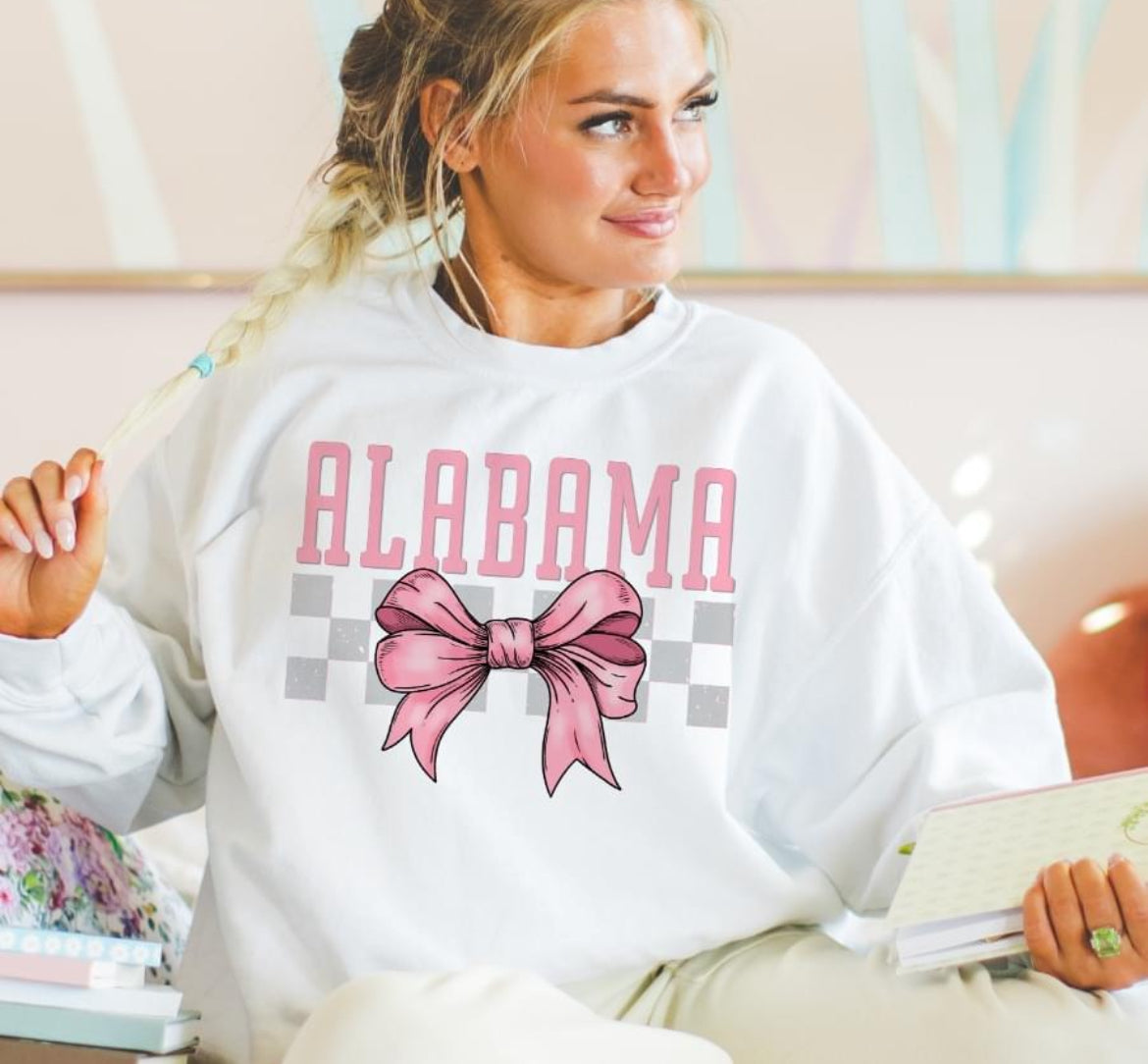 Alabama (Checkered Bow - coquette)  - DTF