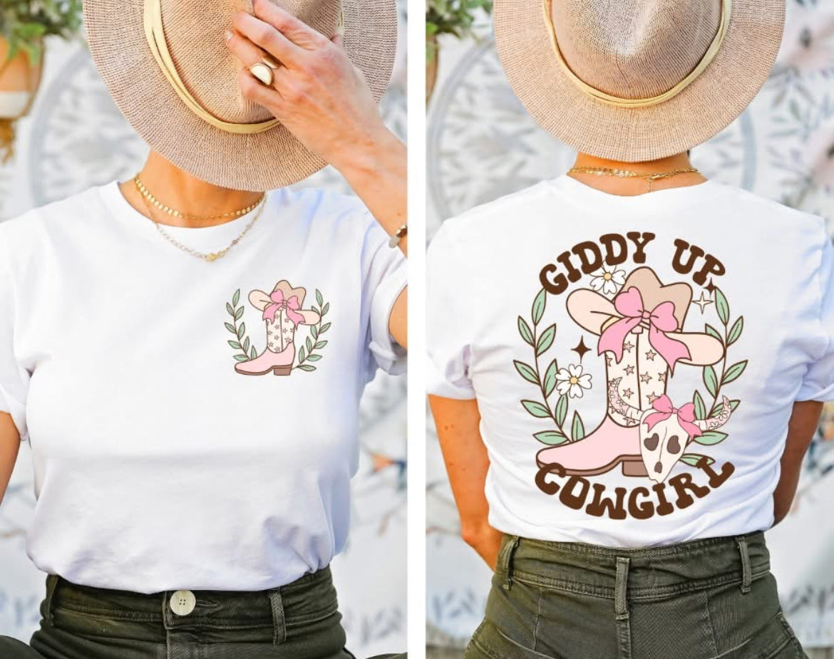 Gidde Rappare Giddy Up Cowgirl (2-in-1 front/back combo) - DTF – BEC Print & Apparel