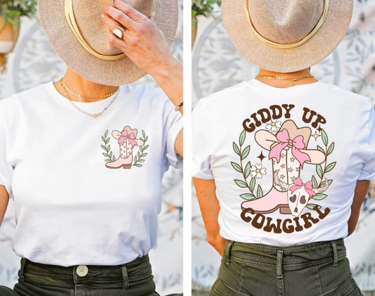 Giddy Up Cowgirl (2-in-1 front/back combo) - DTF