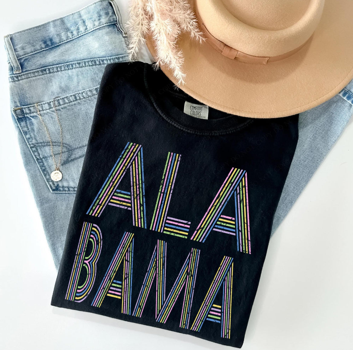 Alabama (retro lines distressed) - DTF