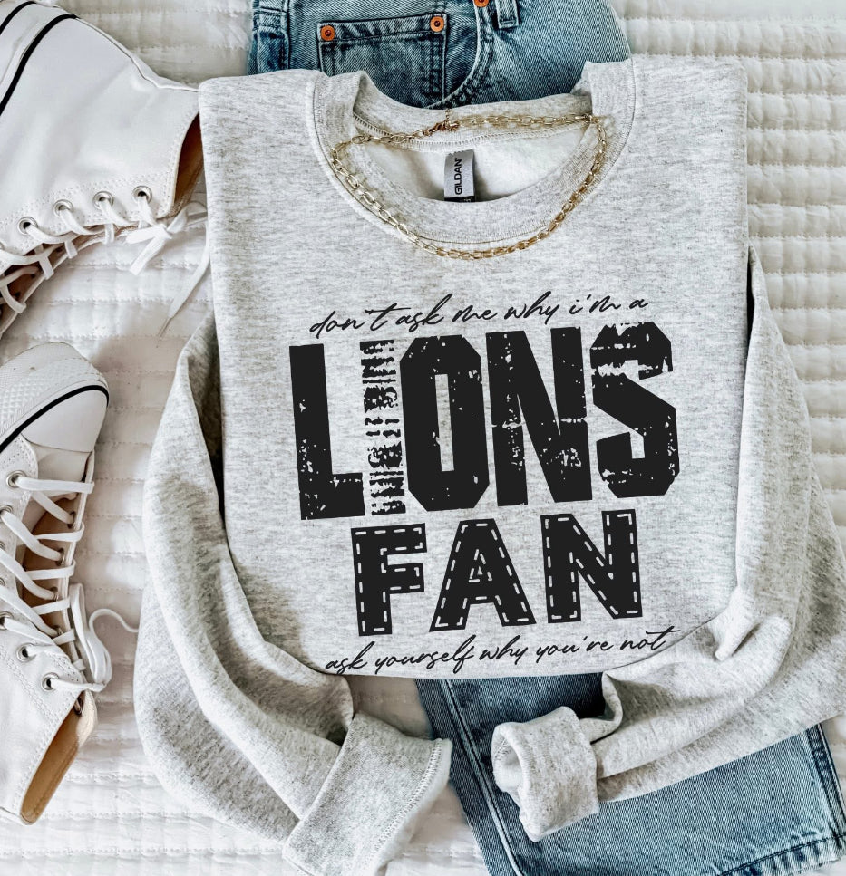 Lions (Don't Ask Me Why Spirit Mascot) - DTF