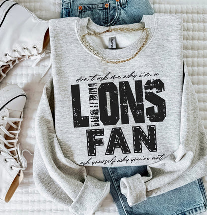 Lions (Don't Ask Me Why Spirit Mascot) - DTF