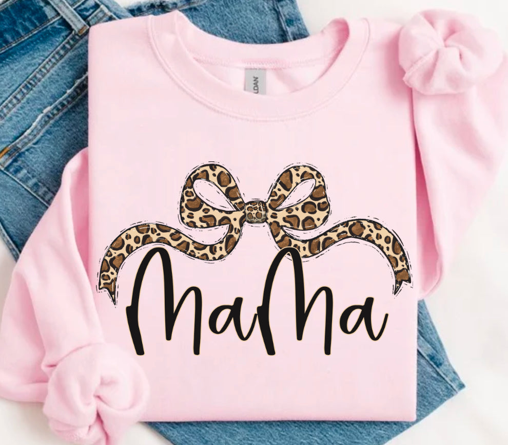 Mama (Leopard Bow) - DTF