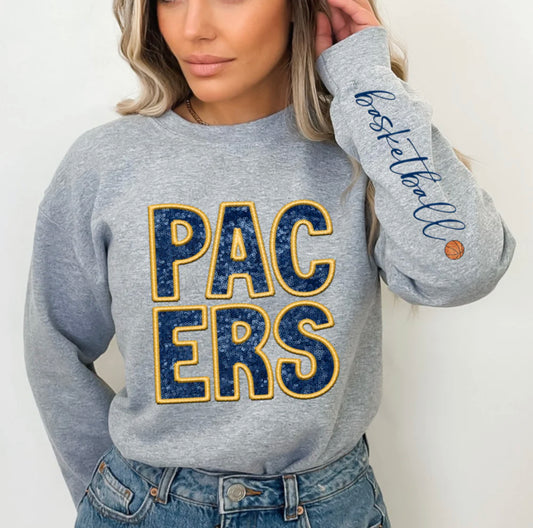 Pacers (basketball - Sequins/Embroidery look) - DTF