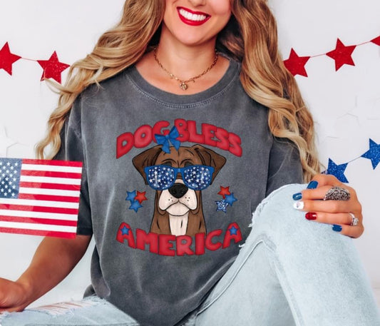 Dog Bless America (Boxer) - DTF