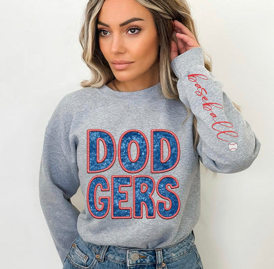 Dodgers (Baseball - Sequins/Embroidery look) - DTF