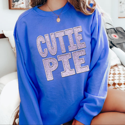 Cutie Pie (sequin/embroidered look) - DTF