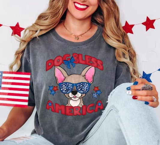 Dog Bless America (Chihuahua) - DTF