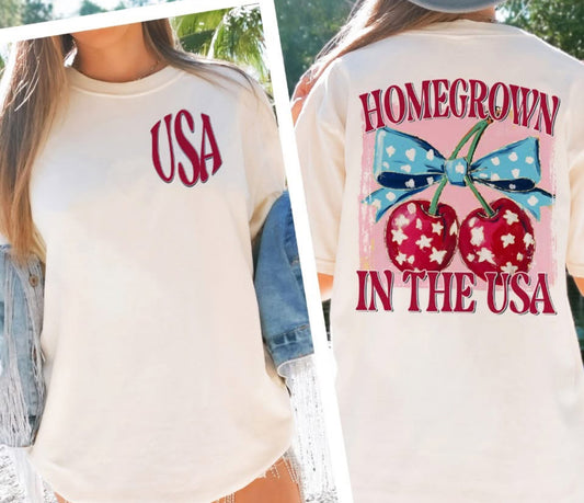 Home Grown in the USA (front/back 2-in-1 design) - DTF