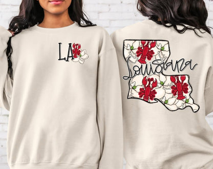 Louisiana with Crawfish (Whimsy State) - DTF
