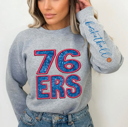 76ers (basketball - Sequins/Embroidery look) - DTF