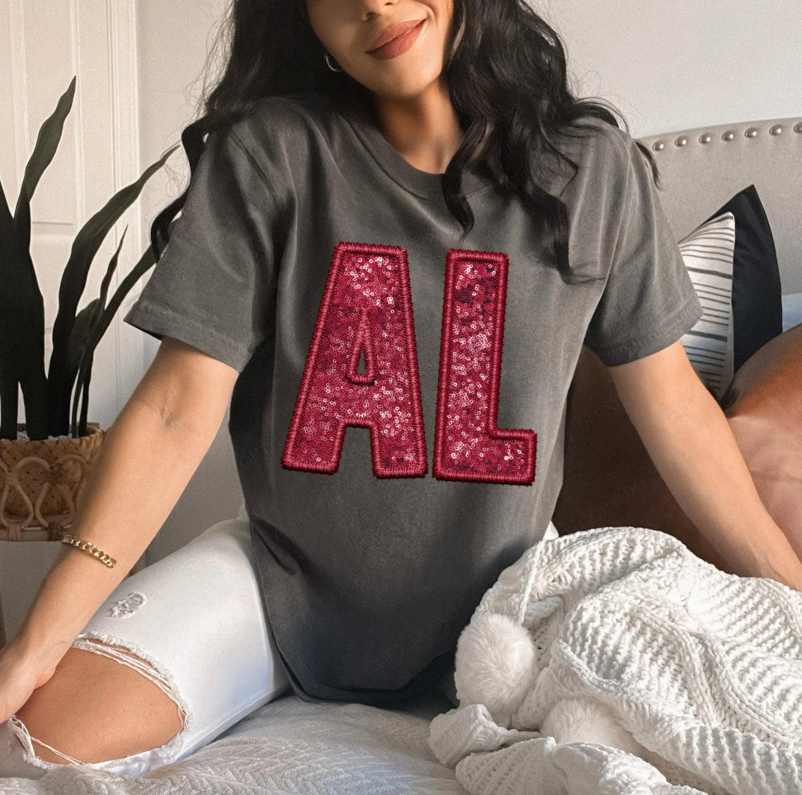 AL - Alabama (Sequins/Embroidery look) - DTF