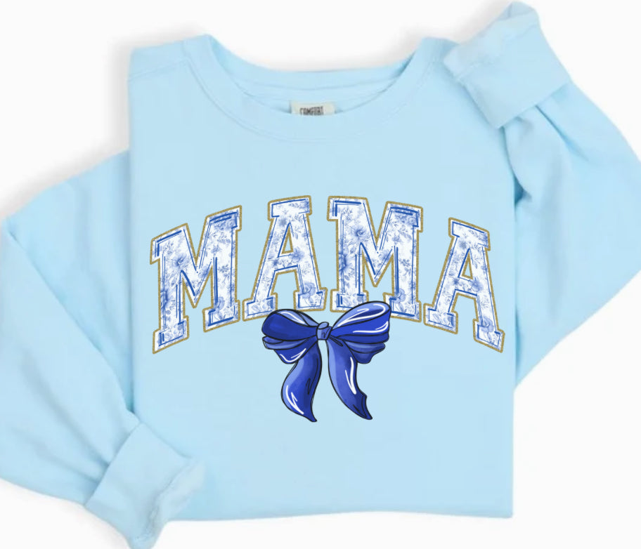Mama with bow (Toile Words) - DTF