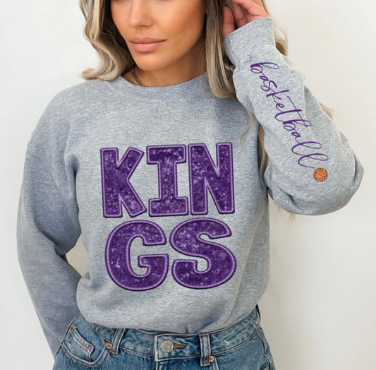 Kings (basketball - Sequins/Embroidery look) - DTF