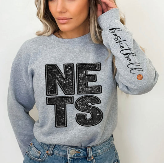 Nets (basketball - Sequins/Embroidery look) - DTF