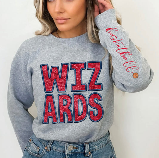 Wizards (basketball - Sequins/Embroidery look) - DTF
