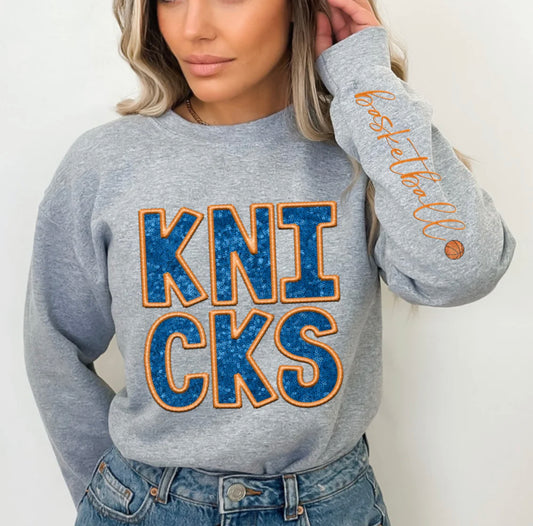 Knicks (basketball - Sequins/Embroidery look) - DTF