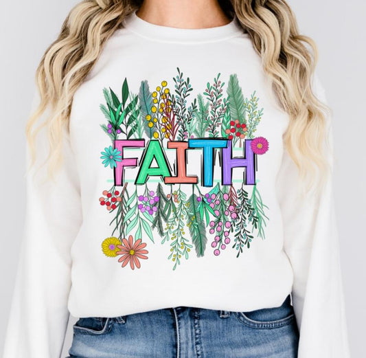 Floral Split FAITH - DTF