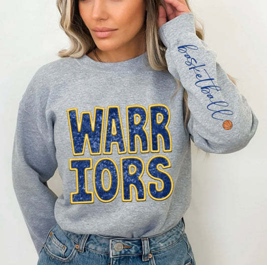 Warriors (basketball - Sequins/Embroidery look) - DTF