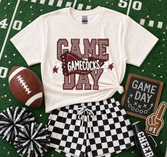 Gamecocks - Maroon/White/Black (Preppy Game Day Pennant Mascot) - DTF