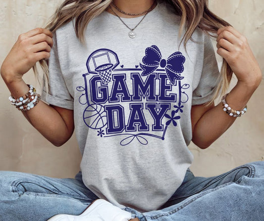 Basketball Game Day Coquette (Navy) - DTF