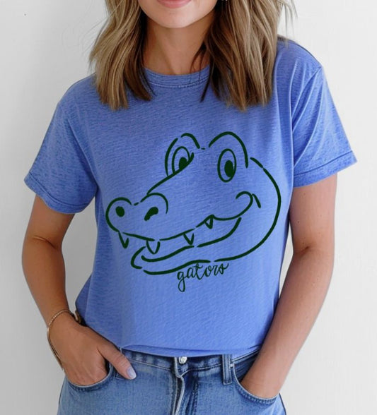 Gators - Dark Green (Doodle Sketch Mascots) - DTF