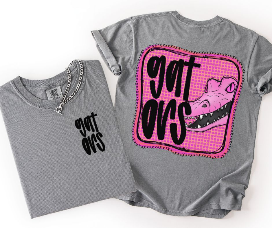 Gators (Pink Frame Mascots 2-in-1 front/back) - DTF