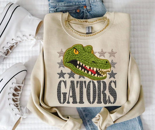 Gators (Faux Yarn and Stars Mascot) - DTF