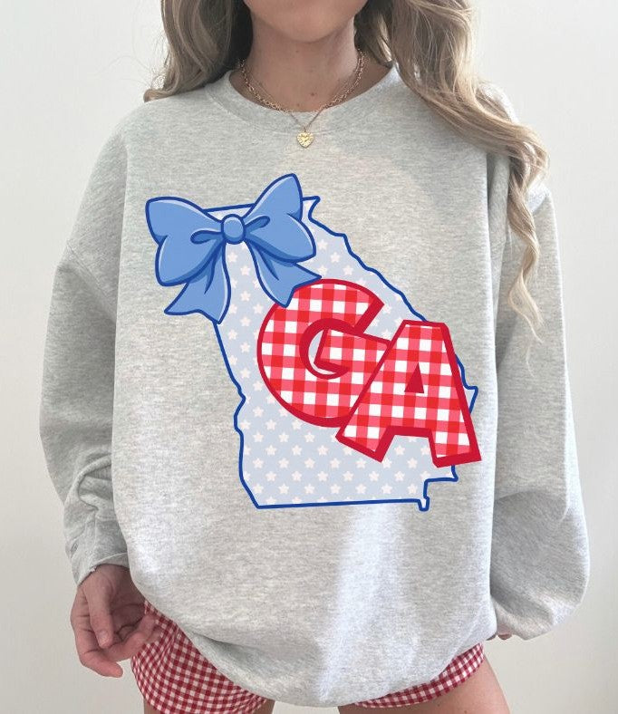 Georgia (American Gingham and Stars State) - DTF