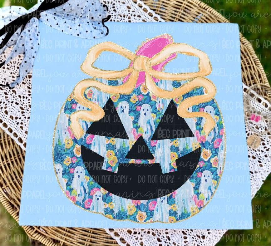 Ghost Pattern Jack-O-Lantern - DTF