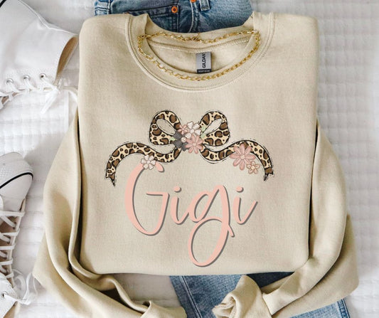 Gigi (Leopard Floral Bow) - DTF