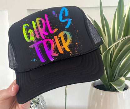 Girl's Trip (Bright Colored Graffiti Style Words) - DTF