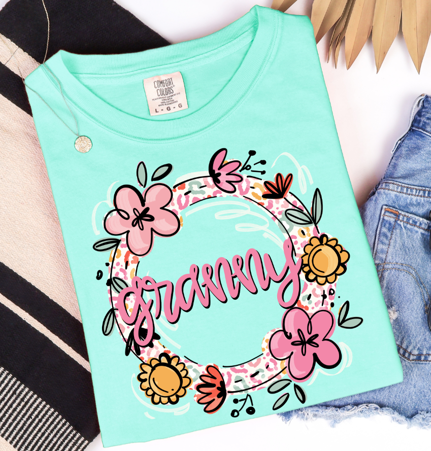 Granny (Colorful Floral Leopard) - DTF