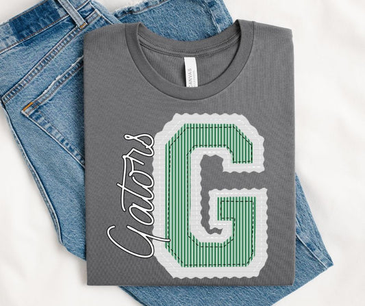 G - Gators Kelly Green/White (Prepster Mascot) - DTF
