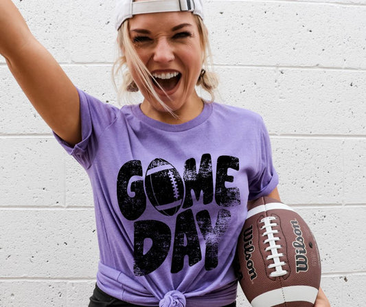 Game Day Football (black) - DTF