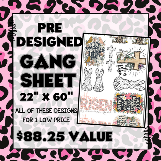 Pre-designed Gang Sheet - Easter 2