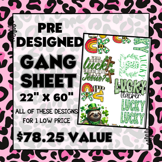 Pre-designed Gang Sheet - St. Patrick's Day