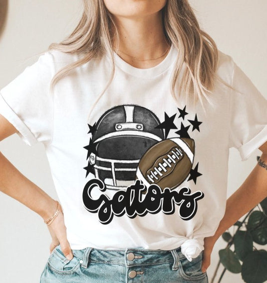 Gators Mascot (stars - black helmet) - DTF