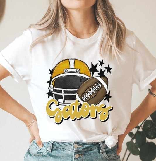 Gators Mascot (stars - gold helmet) - DTF