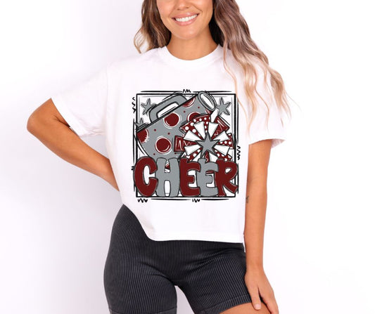 Cheer Collection (gray/maroon) - DTF