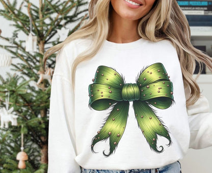 Green Christmas Bow - DTF