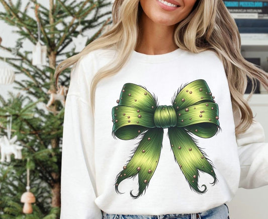 Green Christmas Bow - DTF